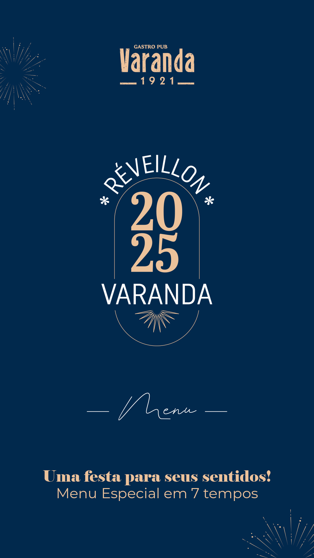 Cardápio Varanda 1921 - Réveillon 2025